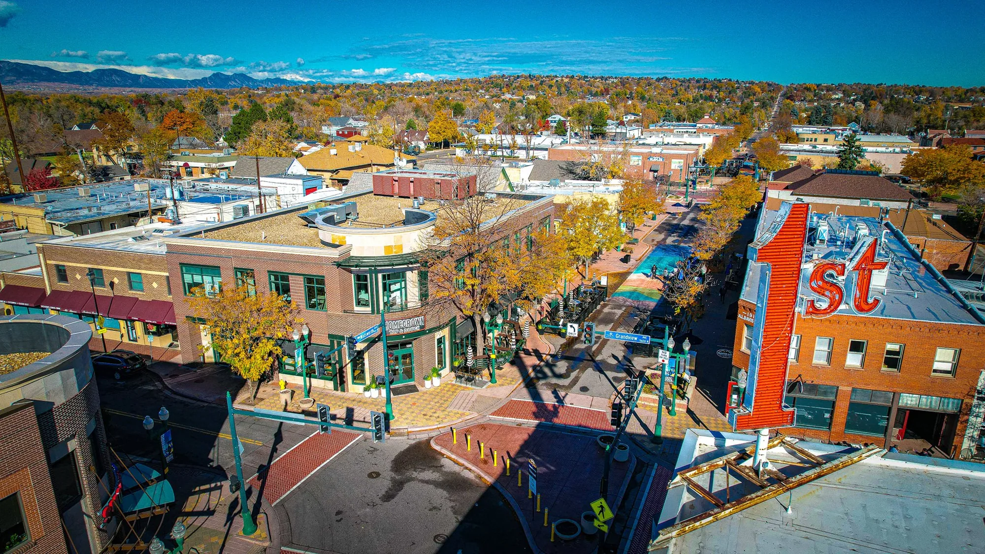 Olde Town Arvada from above